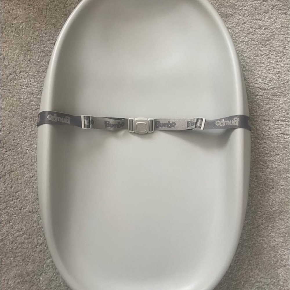 Gray Bumbo changing pad with Safety Strap